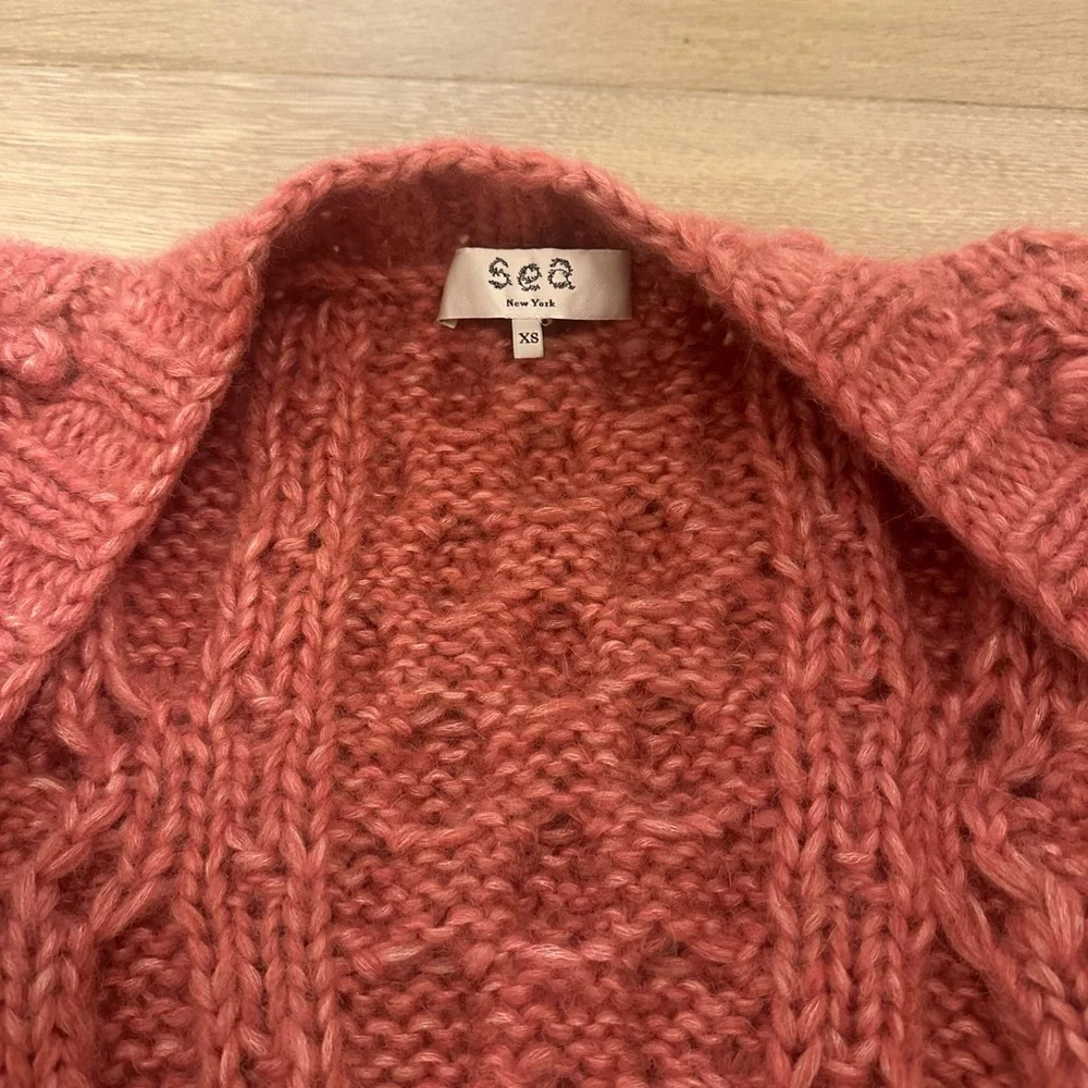 SEA nyc Chunky Knit Pink Sweater - Picture 6 of 8